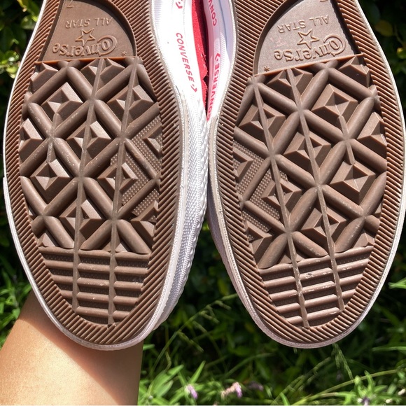 NWOB Converse One Star OX Paradise Leather Suede Pink Red Sneakers 7Y/ M7 /W 8.5 - Picture 9 of 10